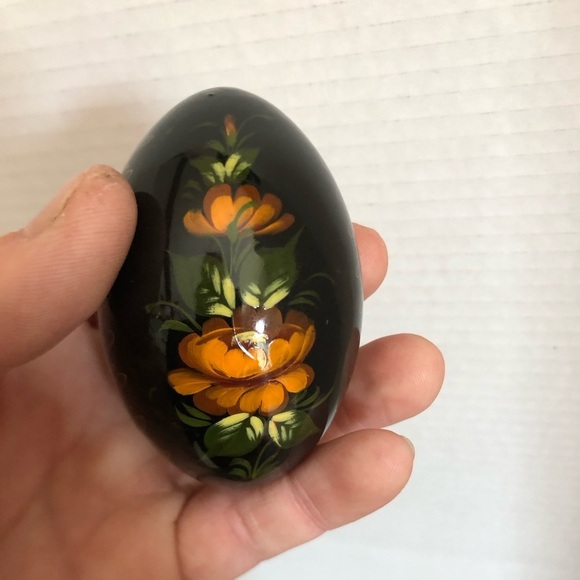 Vtg Hand Painted Ukrainian Egg - Picture 10 of 10